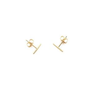 Dainty Gold Bar Stud Minimilist Earrings